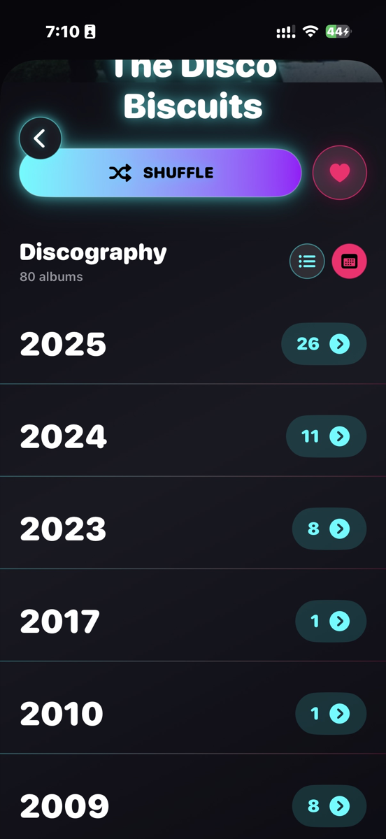 JellyAmp Year Filter